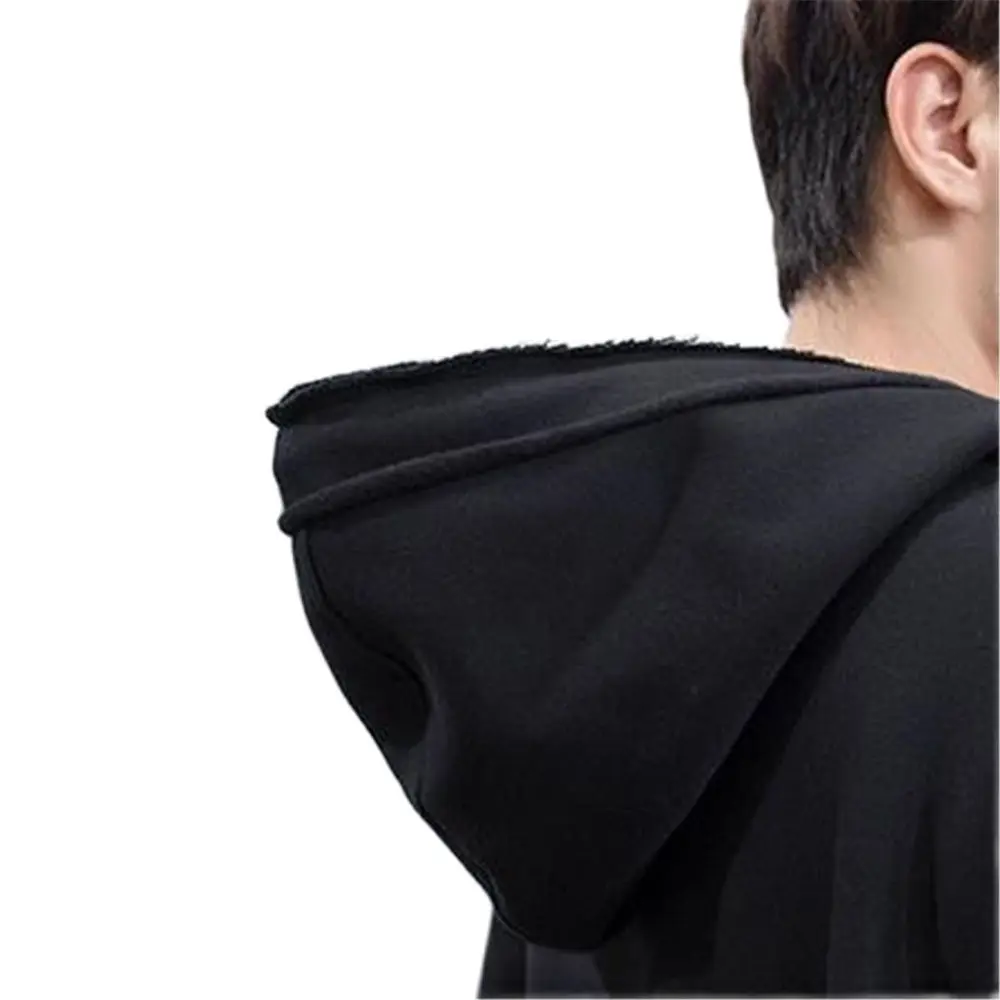 Description Picture 4 of itemM-6xl Autumn Winter New Men Loose Bat Cloak Cape Dark Medium Long Fashion Thick Hooded Jacket Hiphop Outerwear Coats Overcoat