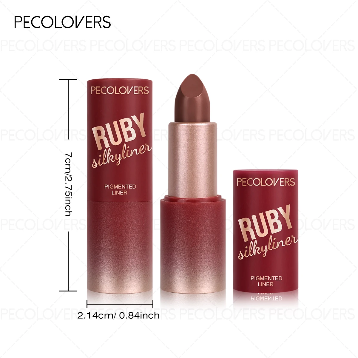 Pecolover matt sammetslent läppstift vattenfast lipgloss_voghion.com