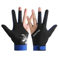 Polyester Fiber Billiards Gloves Breathable Antiskid Billiards Accessories Thickening Mesh Surface Three Finger Gloves