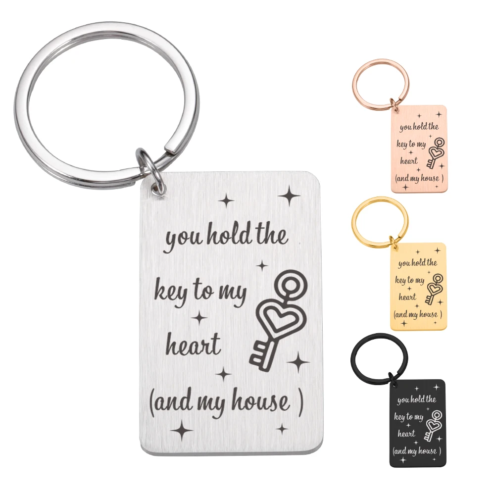 Llaveros originales de acero inoxidable mujer, de amor para parejas, llaves, regalo de novia, joyería| | - AliExpress