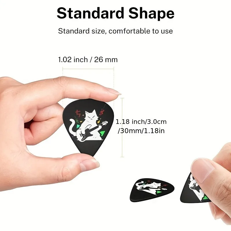 Original Sound Guitar Picks Double-Sided Printed Ukulele Guitar Finger Shrapnel Keychain Holster Gift Music Lovers 6 Pcs guitar picks