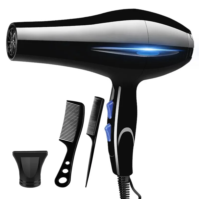 Secador de cabelo 2200W Profissional Poderoso Secador de cabelo Aquecimento rápido Ajuste quente e frio Secador de ar iônico com coleta de ar