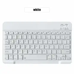 Slim Wireless Bluetooth Keyboard and Mouse Combo for Tablets, Laptops, and Smartphones (White no mouse)