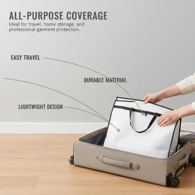 옷 먼지 방지 커버 의류 가방 정장 드레스 재킷 코트 보호 커버 방진 보관 커버 여행용 웨딩 옷장용
