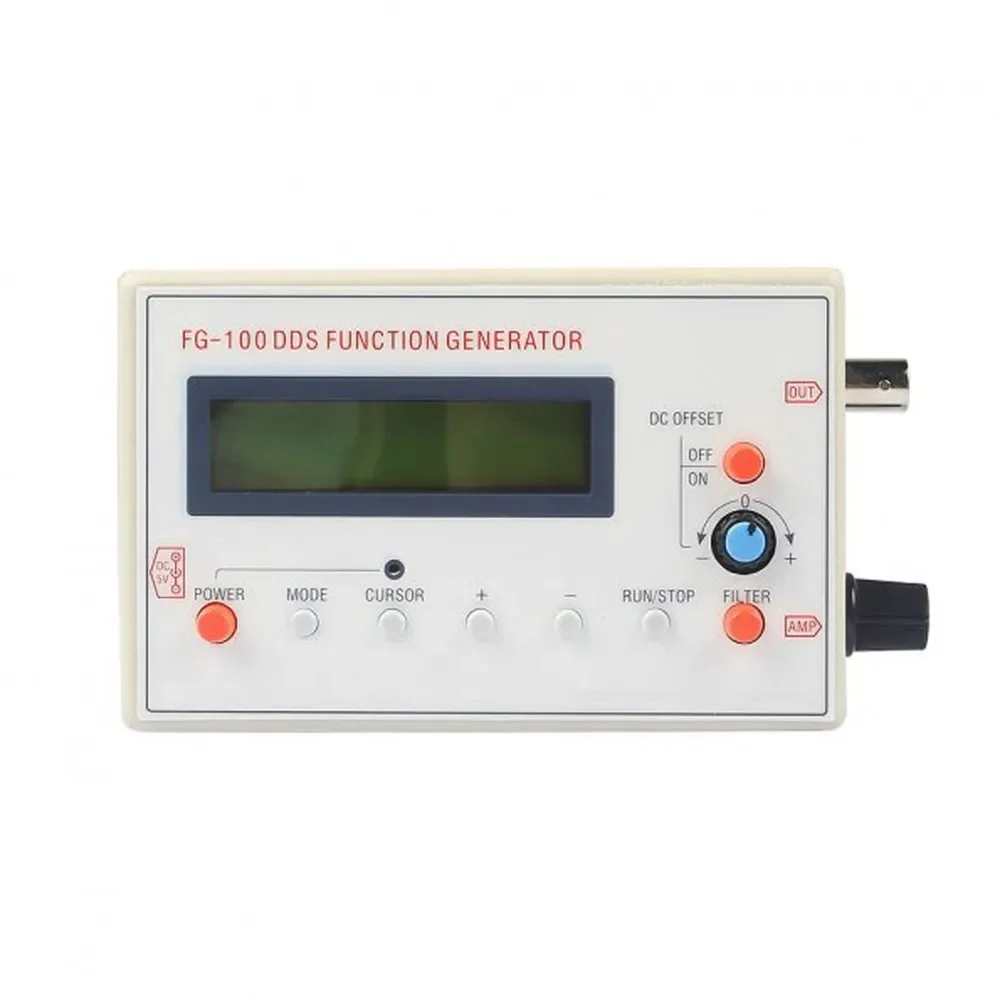 DDS Function Signal Generator Frequency Counter 1HZ-500KHz Signal Source Module Sine Square Triangle Sawtooth Wave FG-100
