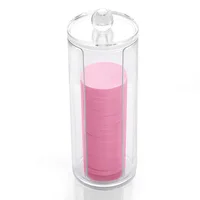Cosmetic Storage Box Container Jars Transparent Acrylic Makeup Organizer Case Make Up Tools Cotton Pad Qtip Holder Large 2