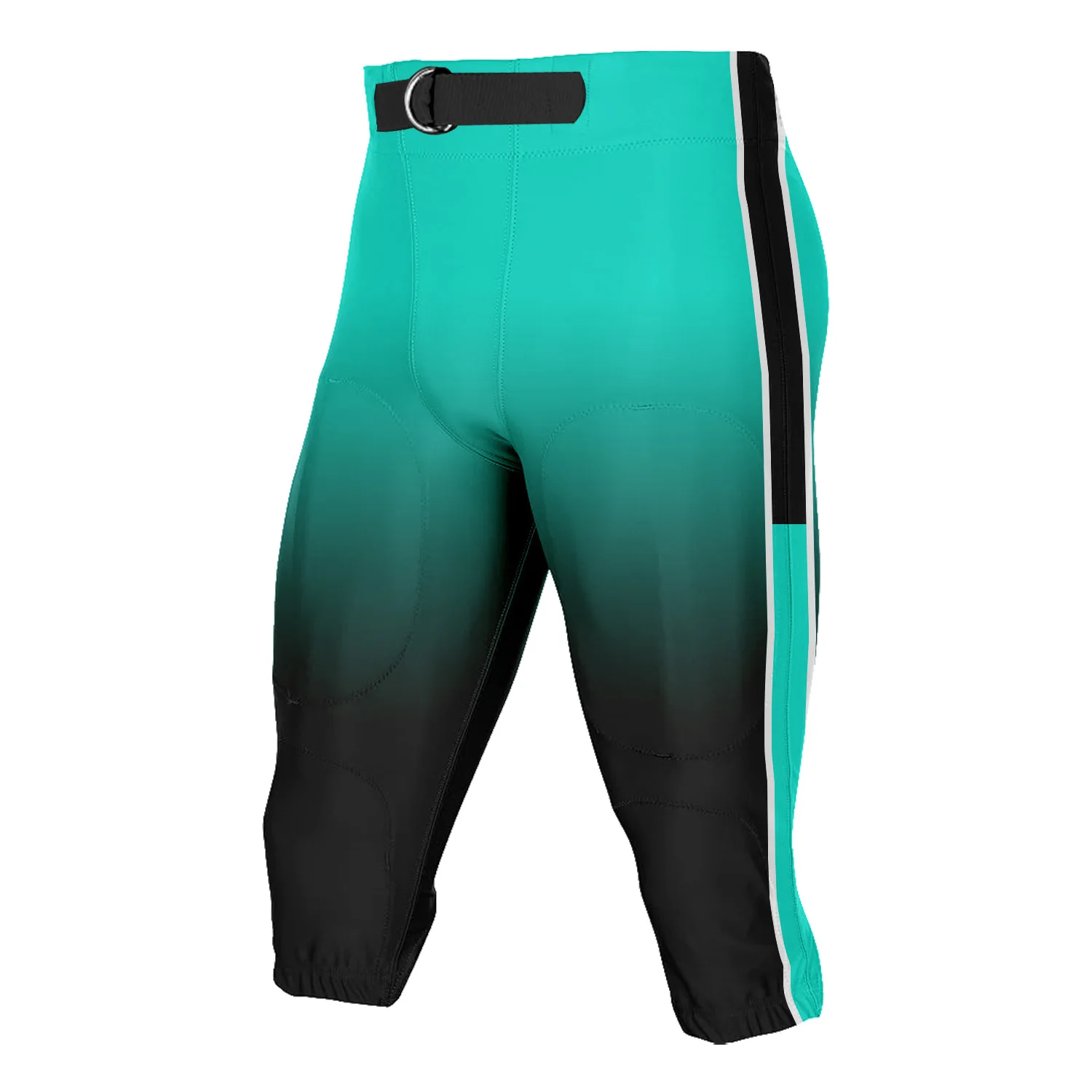 Custom Gradient Football Pants with Belt for Men Youth Running Cropped Pants Add Name Number Logo Multiple Colors