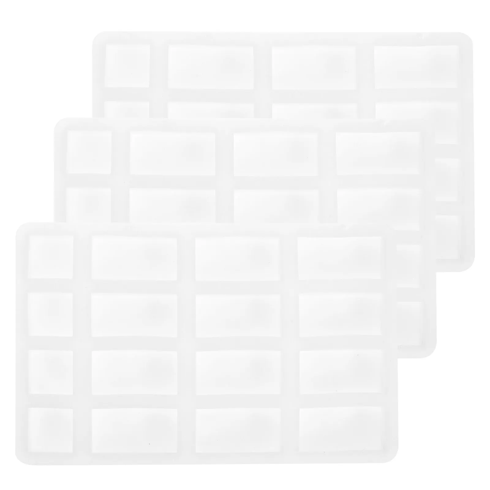 3Pcs DIY 미니 벽돌 만들기 금형 모래 테이블 실리콘 금형 벽돌 건축 도구 모래 테이블 풍경 마이크로 용품