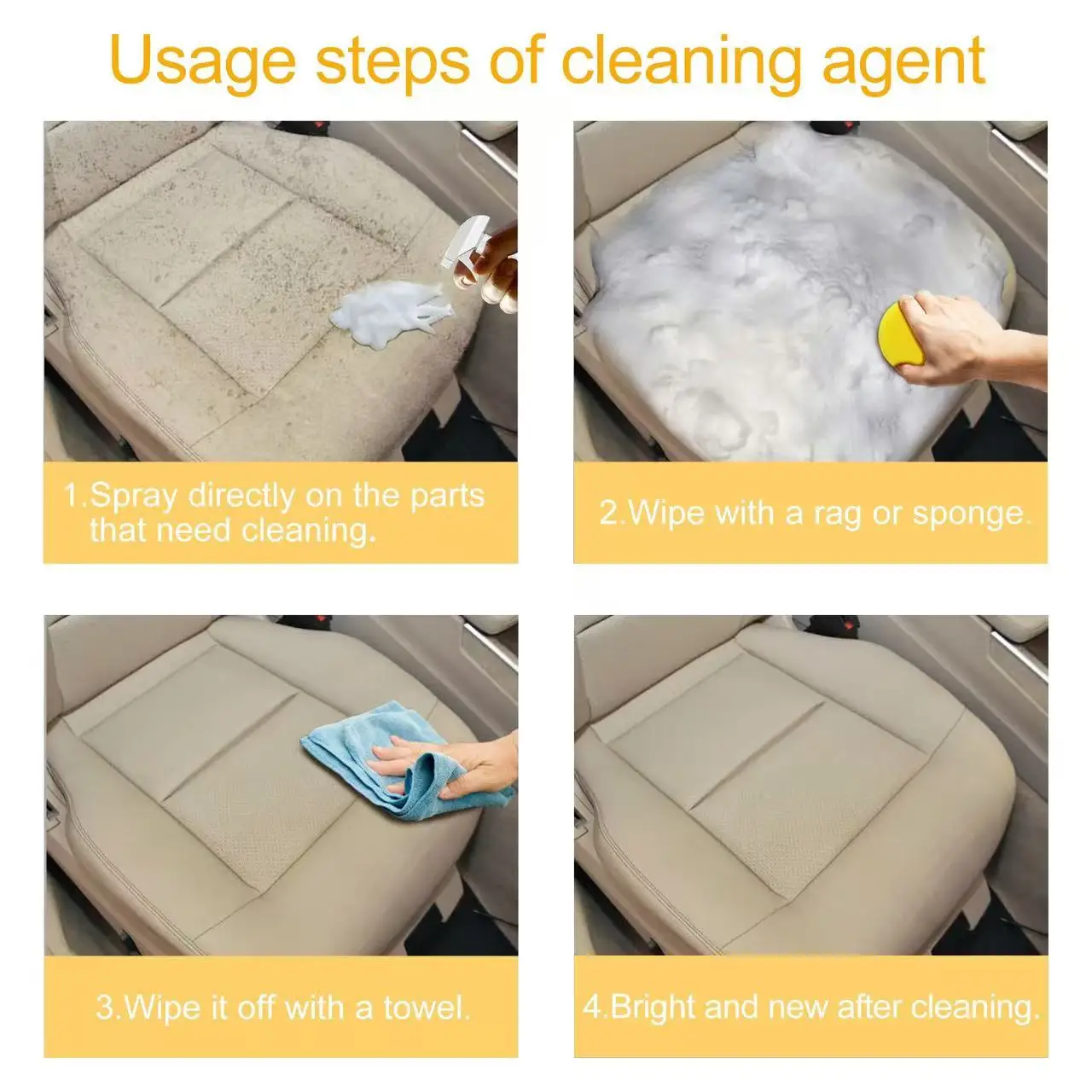 Car interior foam cleaner Interior leather seat Plastic ceiling decontamination maintenance cleaner car cleaner interior cleaner foam cleaner spray