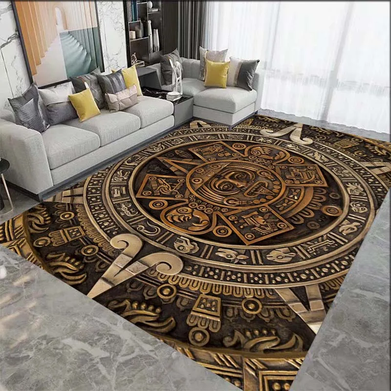 

Aztec tribe 3D printed carpet, living room, bedroom, kitchen, bathroom decoration,children's playground anti-skid carpet,doormat
