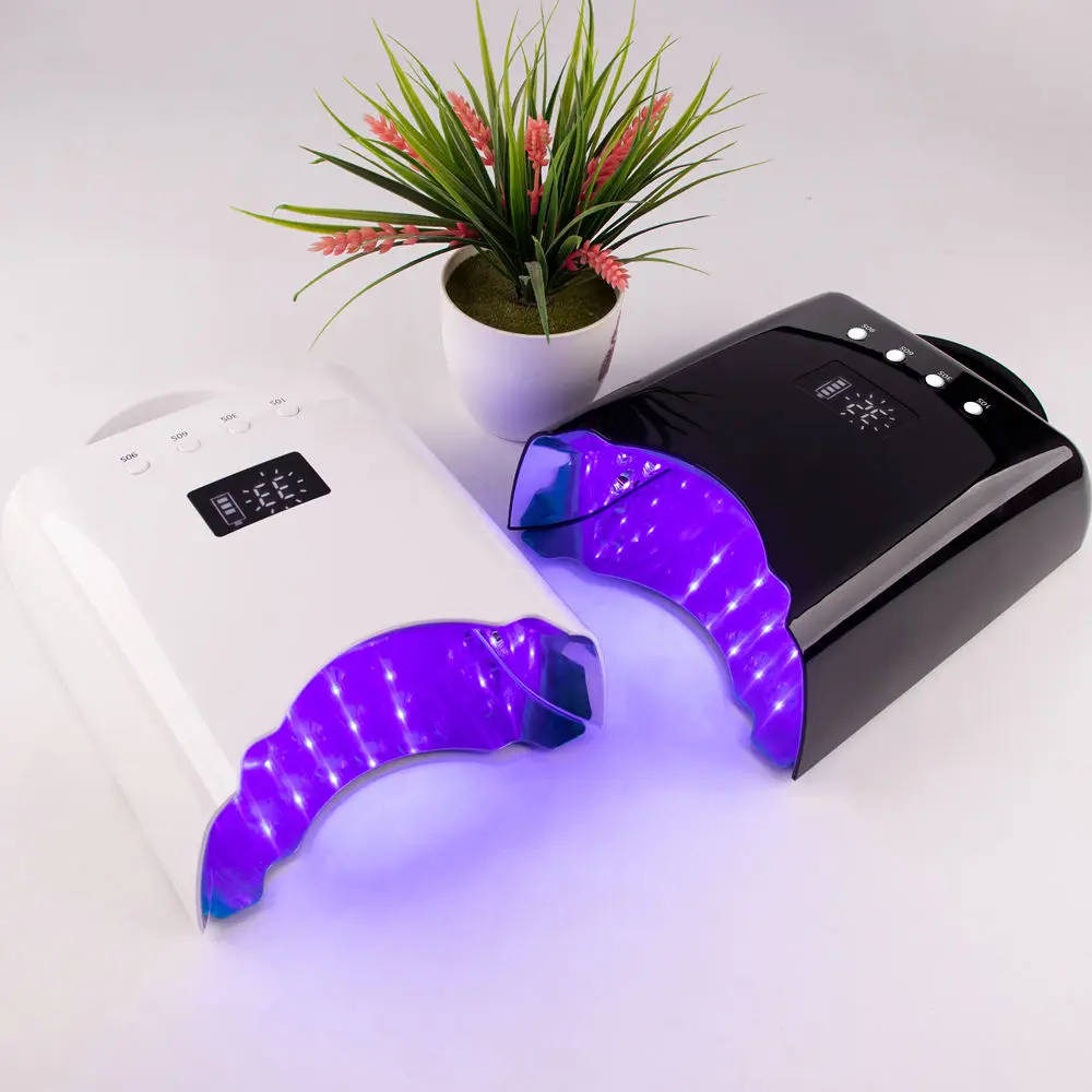 10S Quick Dring Nail Lamp High End Salon Professional Purple Ray Nail Dryer 78W Double Hand 52K Battery Charge Manicure  Light 6