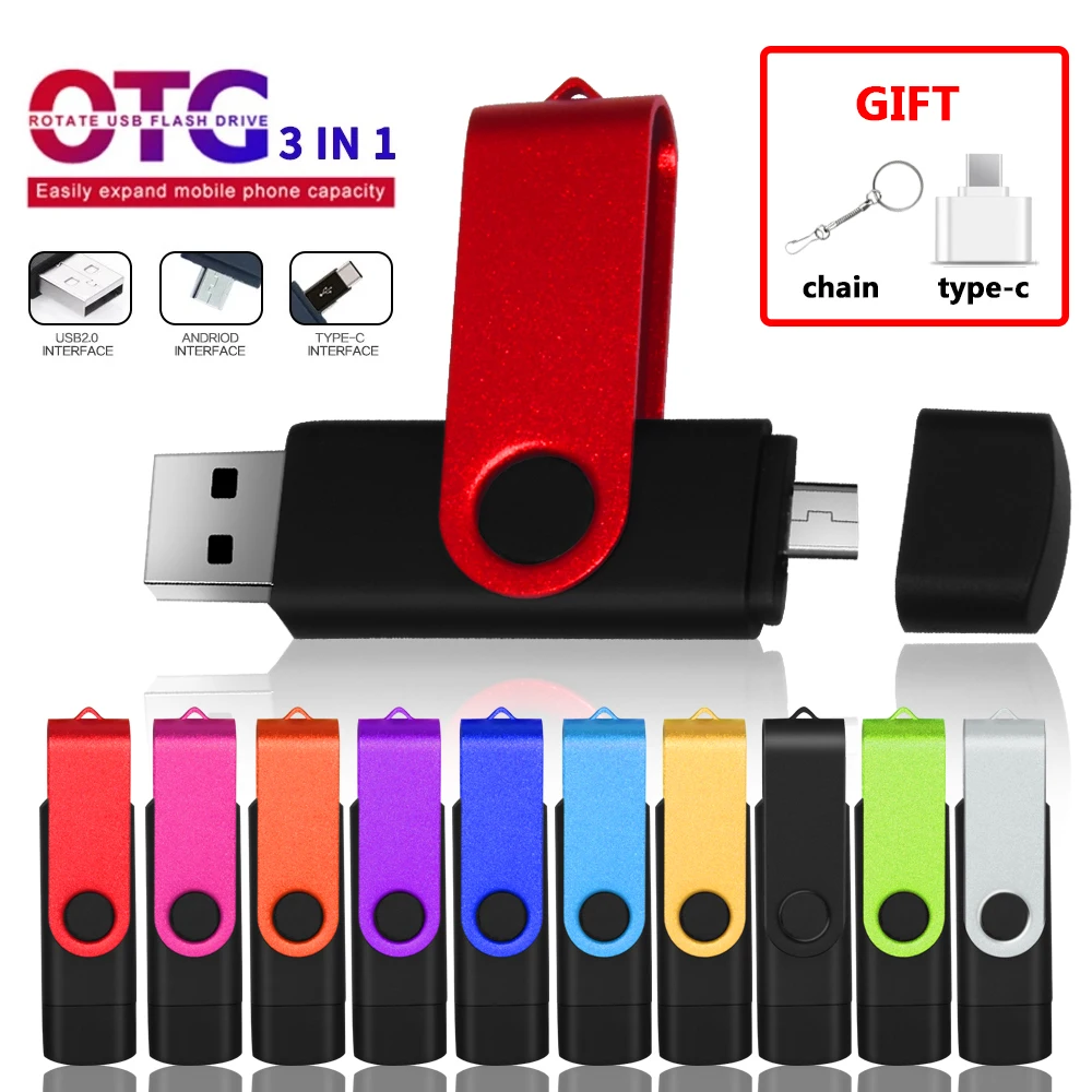 

OTG USB 3. 0 флеш-накопитель USB флэш-накопитель 4 ГБ 8 ГБ 16 ГБ 32 ГБ 64 ГБ флэш-накопитель для мобильного телефона Android бесплатный адаптер usb Type-C