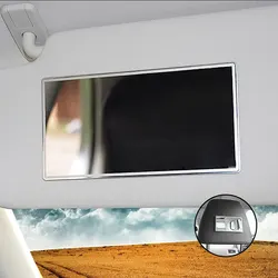 Portable Stainless Steel HD Sun-Shading Car Makeup Mirror (11x6.5cm)