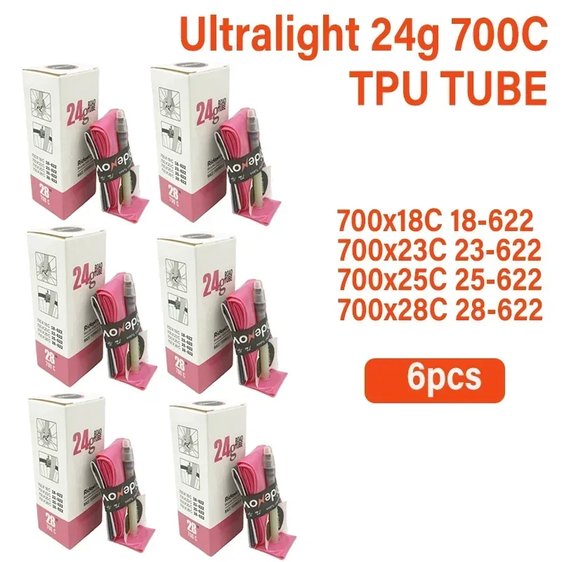 6 pezzi 700x18-28c 24g