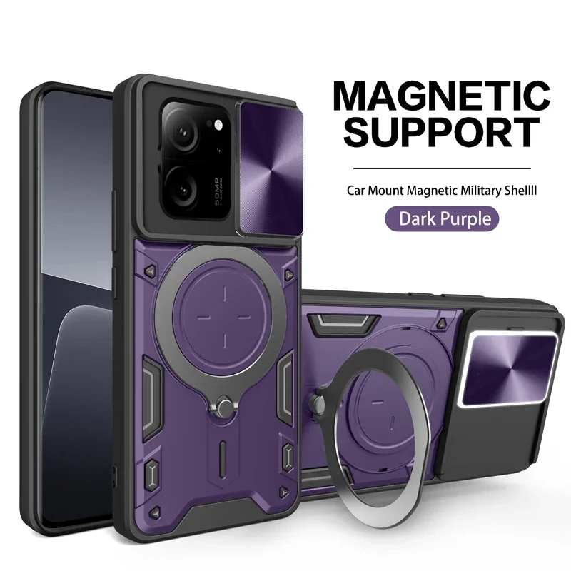 Magnetic Adsorption Slide Camera Armor Rotation Case