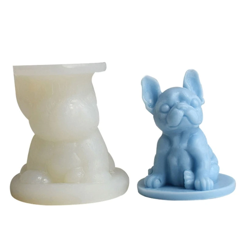 

Dog Candle Silicone Sugar Cake Mold French Fighting Dog Cake Mold Chocolate Ice Block French Dessert Cake Decoration