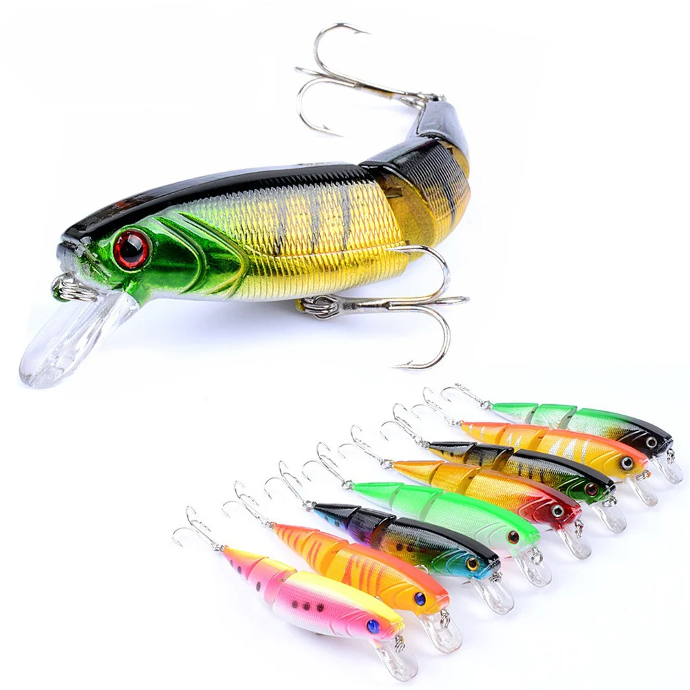 

Multi Segments Wobblers Minnow Fishing Lures Artificial Jointed Bait Crankbait 105mm 15g for Fishing Black Bass Pike Carp Tackle