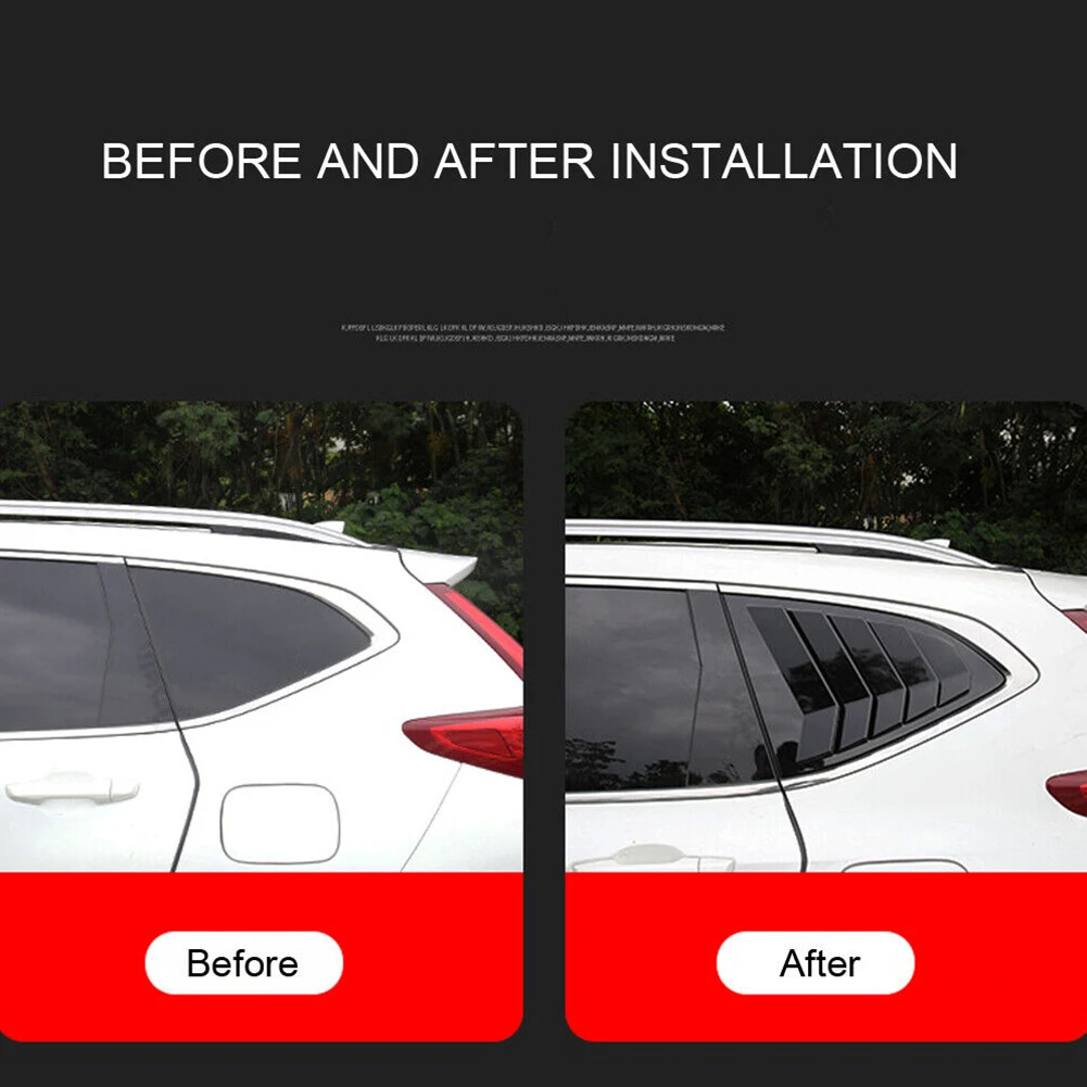 

Обложка затвора жалюзи глянцевая черная новинка из пластика практичная прочная Обложка затвора жалюзи 2 шт. отделка для CRV 2017-2022