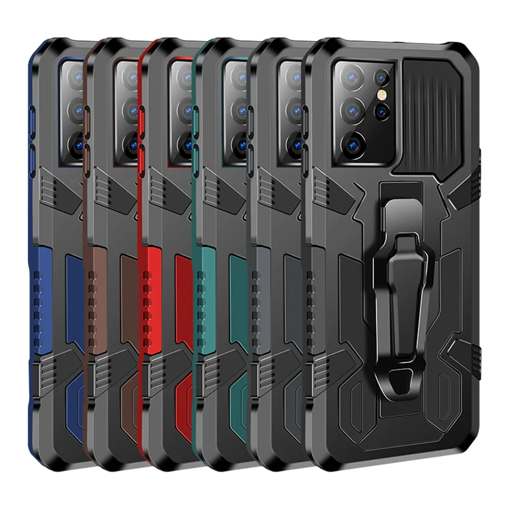 Samsung S22 Ultra For Samsung Galaxy S22 S22 Plus S22 Ultra Case Armor Stand Belt Clip Cover For S22Ultra S22Plus S22+ Funda