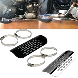 Universal Motorcycle Exhaust Muffler Pipe Heat Shield Cover Guard Protector For Honda Harley Suzuki Kawasaki Chopper