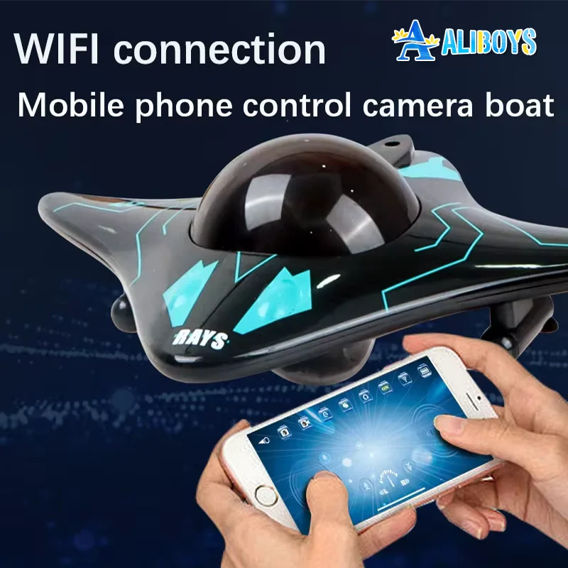 Mini bateau RC sous-marin avec caméra WiFi - 15m portée