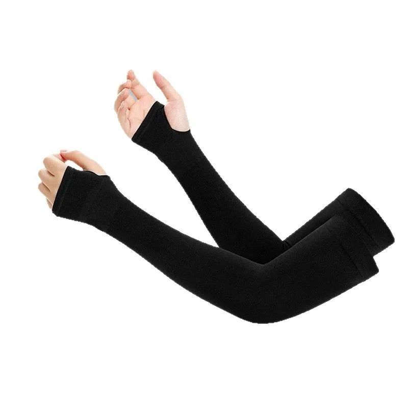 Black Arm Sleeves for Men Women UPF50+ UV Protection Cooling Sun Sleeves Tattoo Cover Up Sports Sleeves to Cover Arms