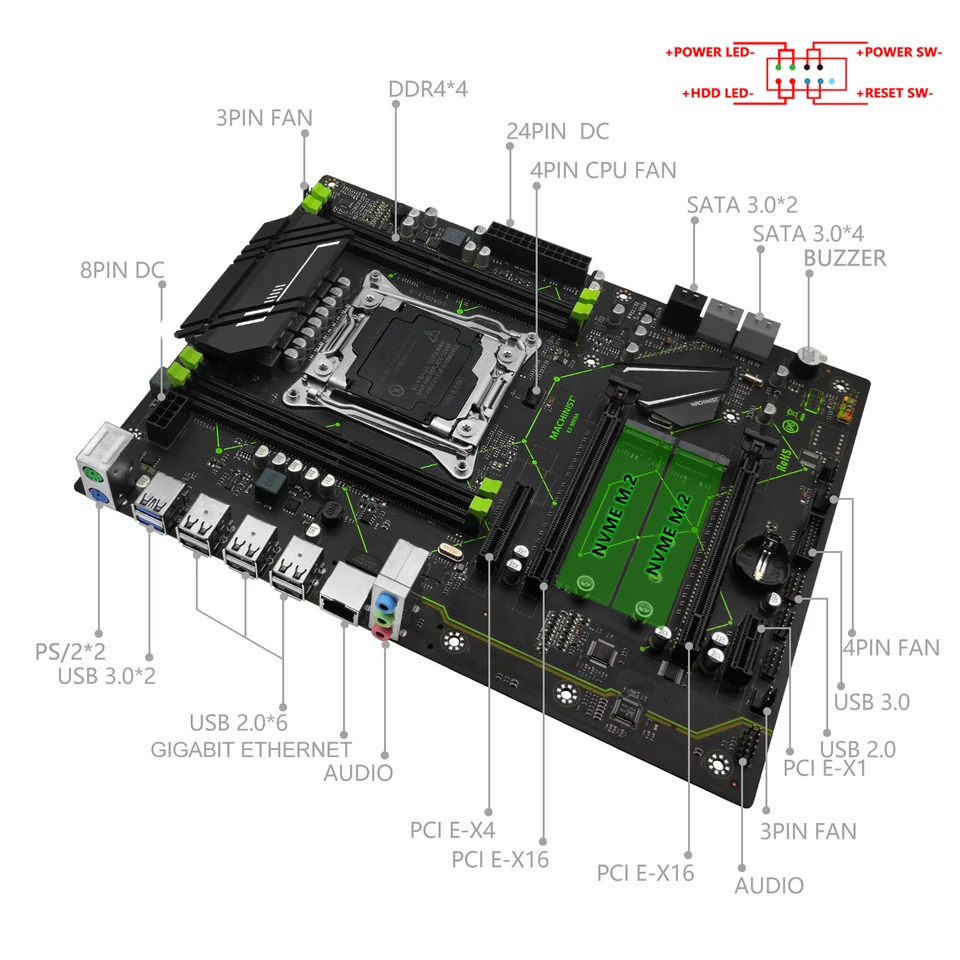 マザーボードMACHINIST-X99-3 Amazon.com: MACHINIST X99 LGA 2011-V3 Motherboard, Micro ATX