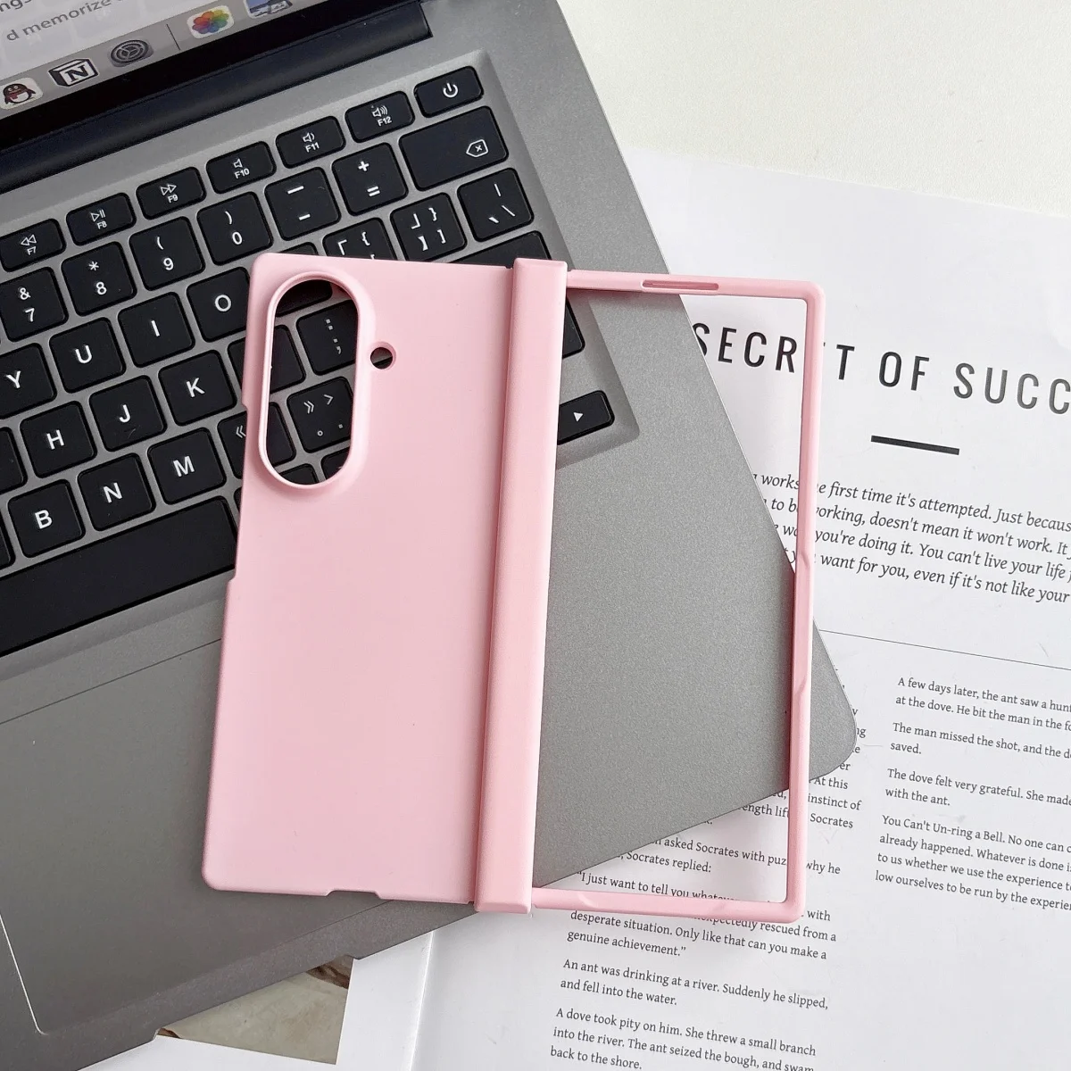 Ultra Thin Matte Shockproof Phone Case with Hinge Protection and Solid Color Design
