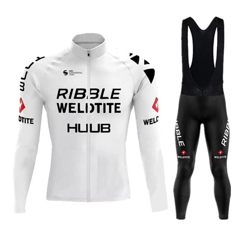 White HUUB Cycling Jersey Set Ribble Weldtite Cycling Clothing Autumn