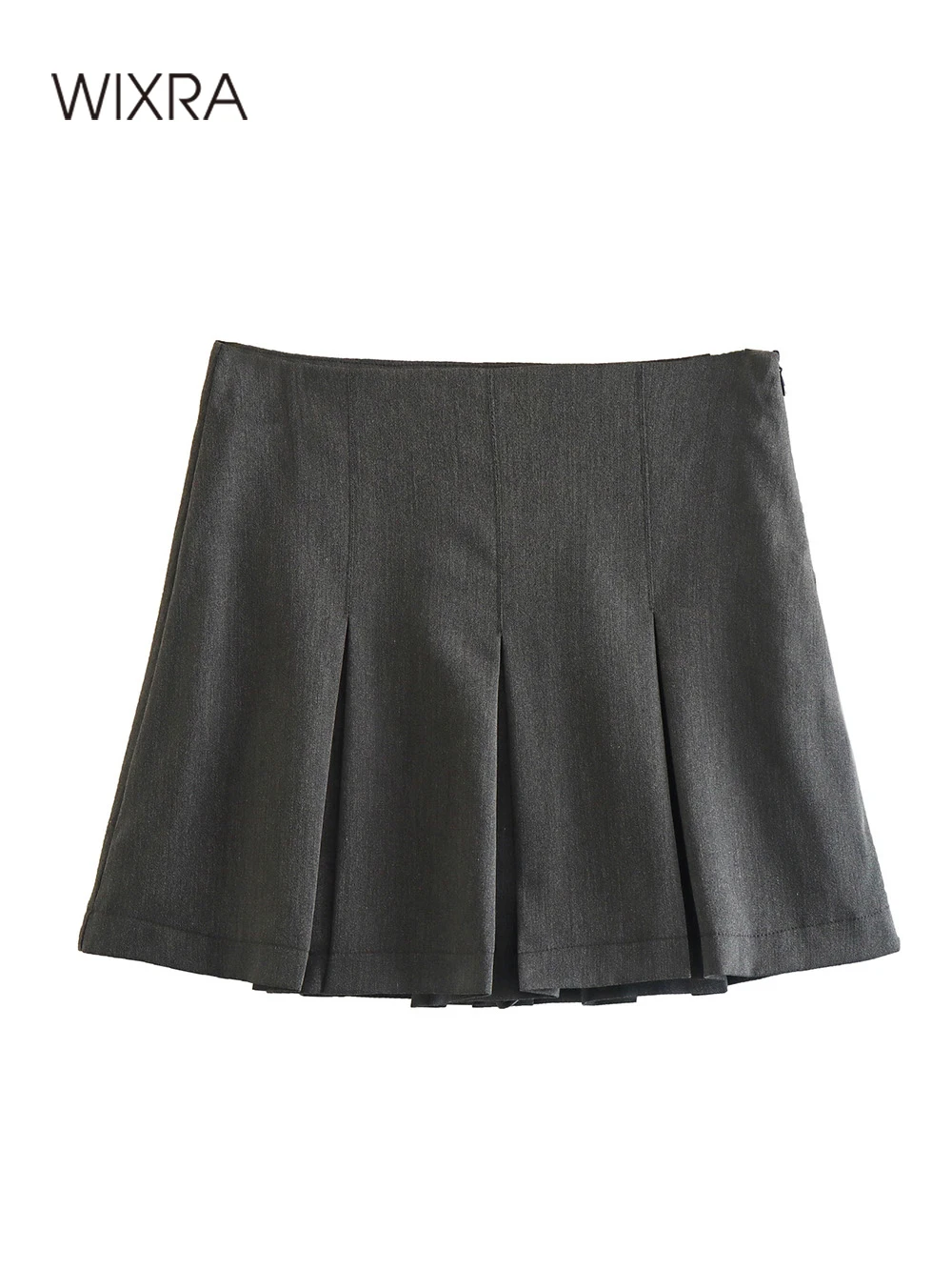 

Wixra Women A Line Pleated Skirt High Waist Spring Summer Sexy New Hot Streetwear New Short Bottom