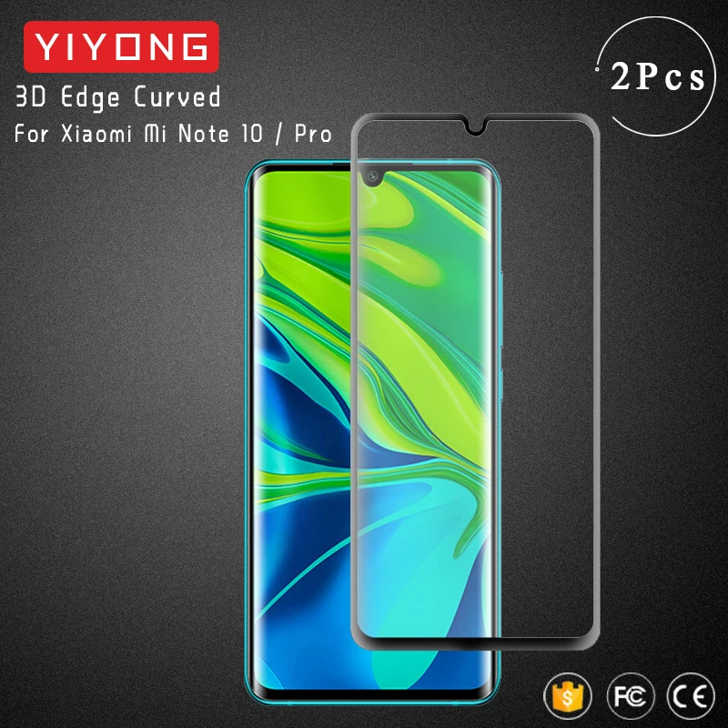 Защитное стекло YIYONG изогнутое закаленное 3D для Xiaomi Mi Note 10 Note10 Lite Xiomi Mi10 Mi11 Ultra 11 11i 10T
