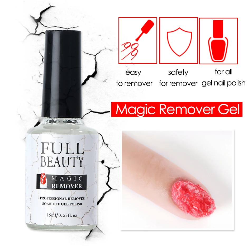Full Beauty Gel Nail Polish Magic Remover Peel Off Removing Gel Varnish Fast Cleanser Manicure Pusher Nail Degreaser CH1038-1 nail polish remover nail gel remover nail debonder