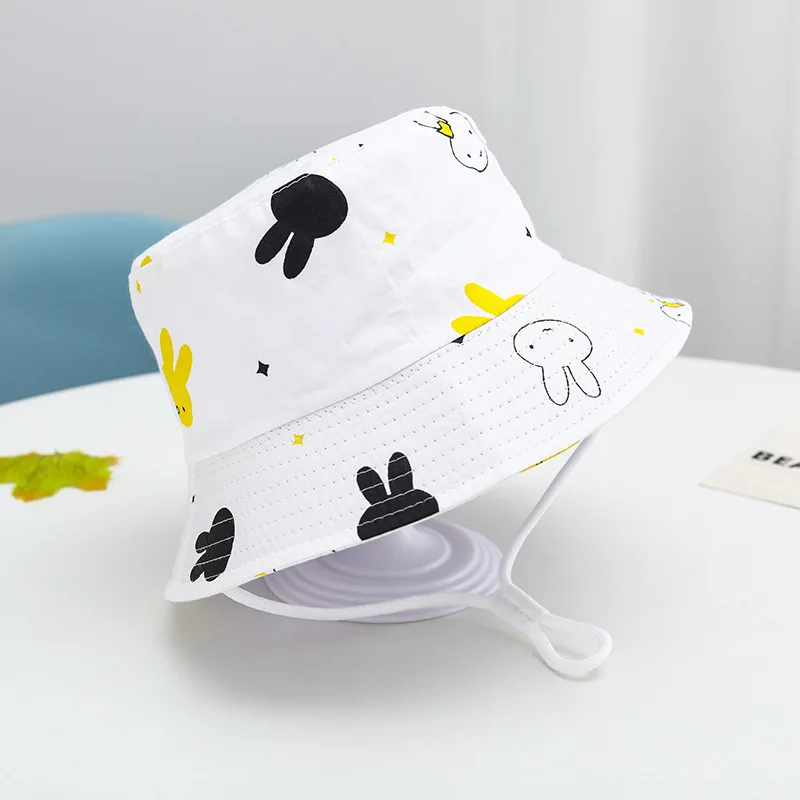 Fishing Cap Children's Cartoon Animal Fruit Printing Flower Cap Summer Beach Cotton For Men And Women Baby Universal