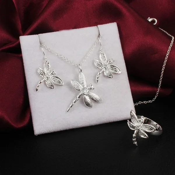 Sterling Silver Dragonfly Necklace Pendant, Dragonfly Jewelry