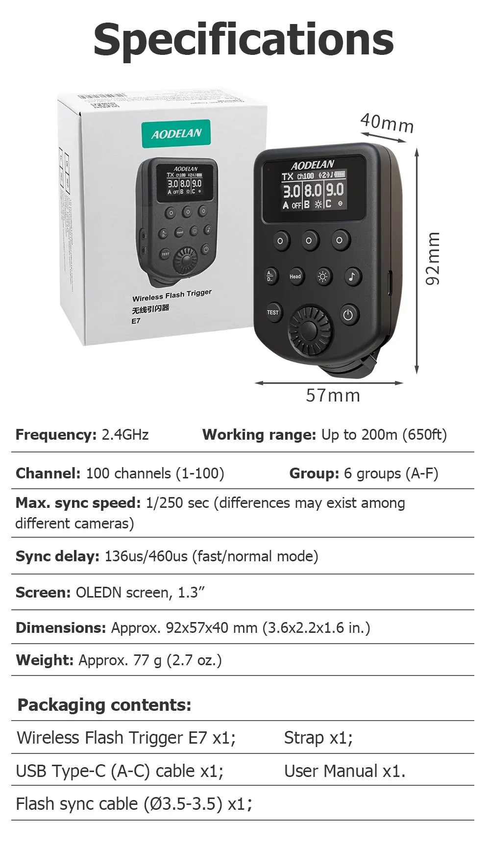 Upgraded Wireless Flash Trigger Transmitter for Profoto Air1/Air2 System; Compat