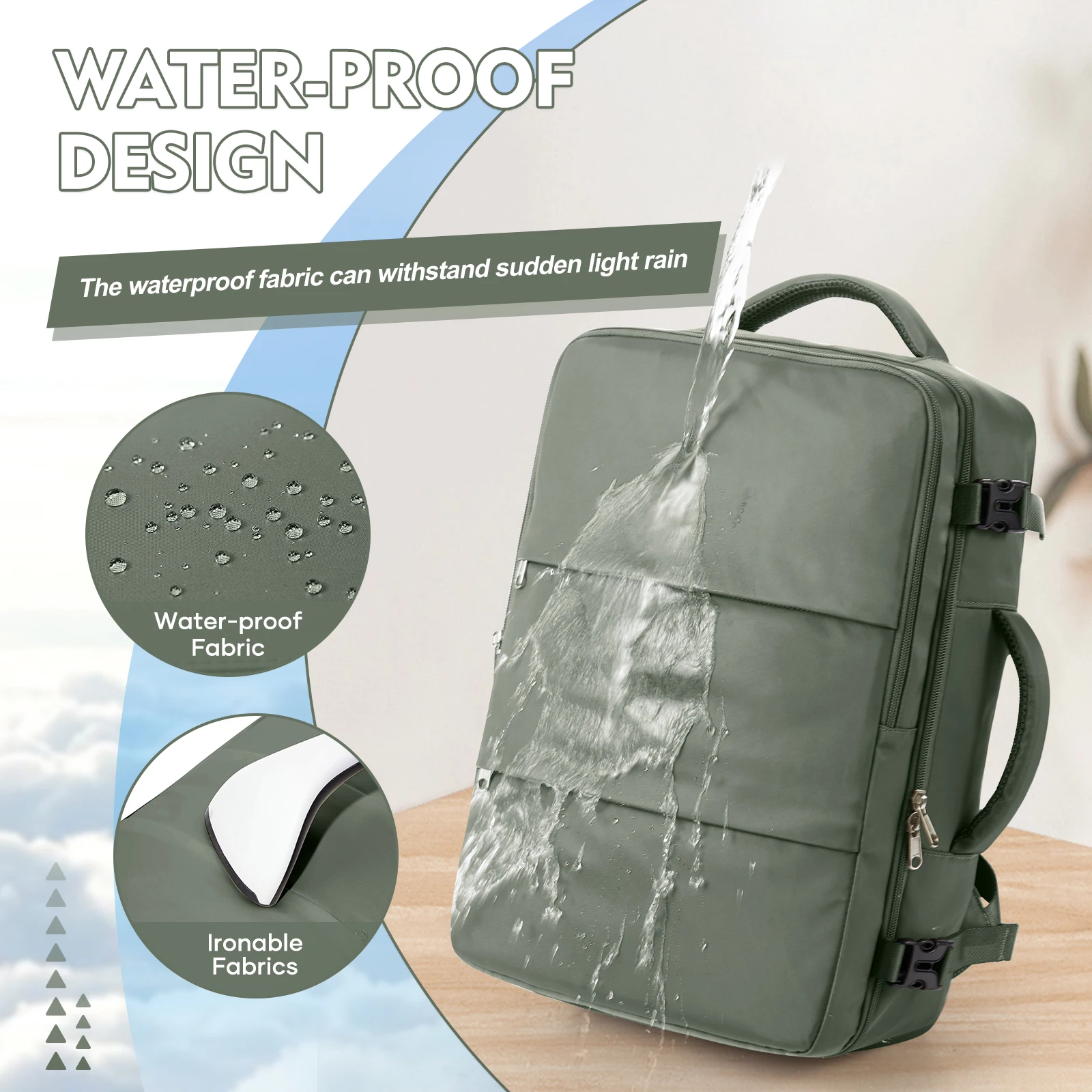 Ryanair 40x20x25 Luggage Travel Backpack, 40x30x20 Bag Men Women 15.6inch Laptop Bag Business Vacuum Storage Bag，School Backapck