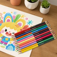 12 Dual-Color Pencils with 24 Colors on Both Ends, Suitable for School Supplies, Art Supplies, Professional Art Drawing Pencils, Dual-Color Lead, Multi-Purpose, Suitable for Coloring, Painting, Doodling, Drawing, Office Drawing, Etc., Office Supplies, School Supplies, Stationery Sets, Back-To-School Season 3