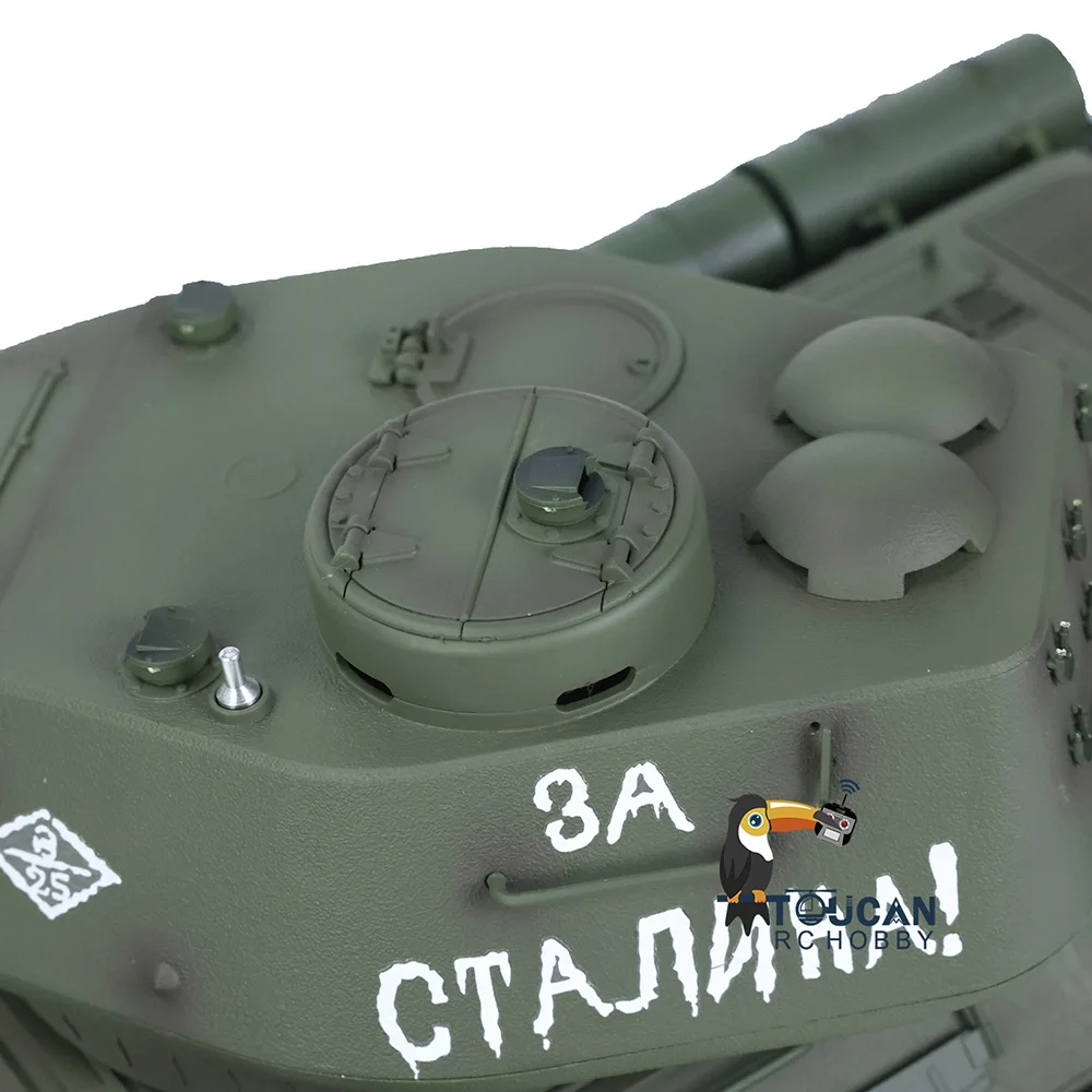 Heng Long 1/16 RTR RC Tank 2.4G 7.0 Plastic Ver Soviet T34-85 3909 BBs Shoot IR Battle Radio Smoke Effect RC Model TH17764-SMT7 5
