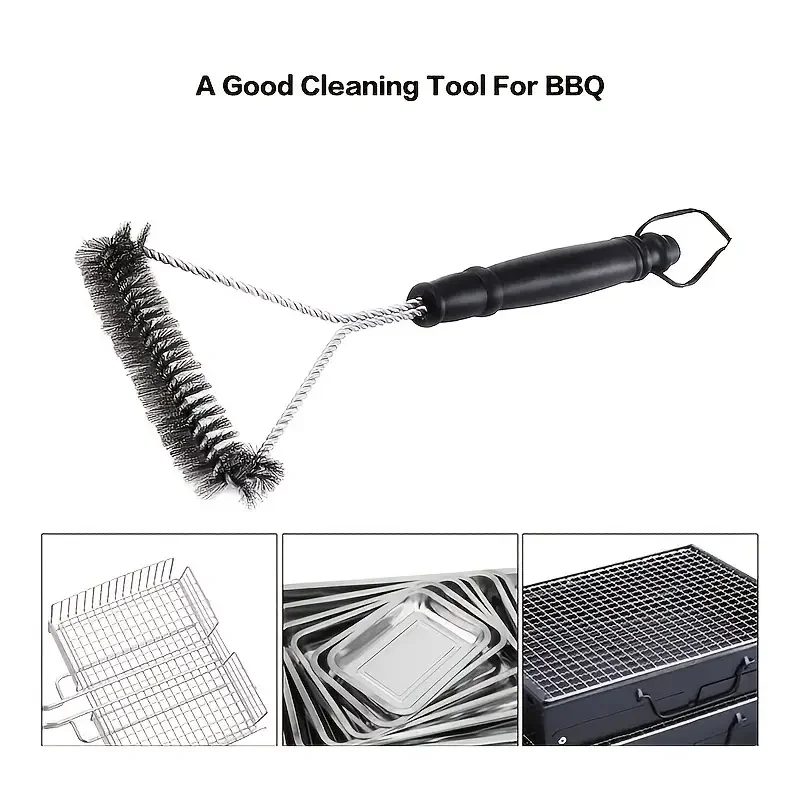 1-20pcs BBQ Grill Cleaning Brush&Scraper Stainless Steel Wire Brush Kitchen Cleaner Safe Accessories&Tools for Barbecue Oven