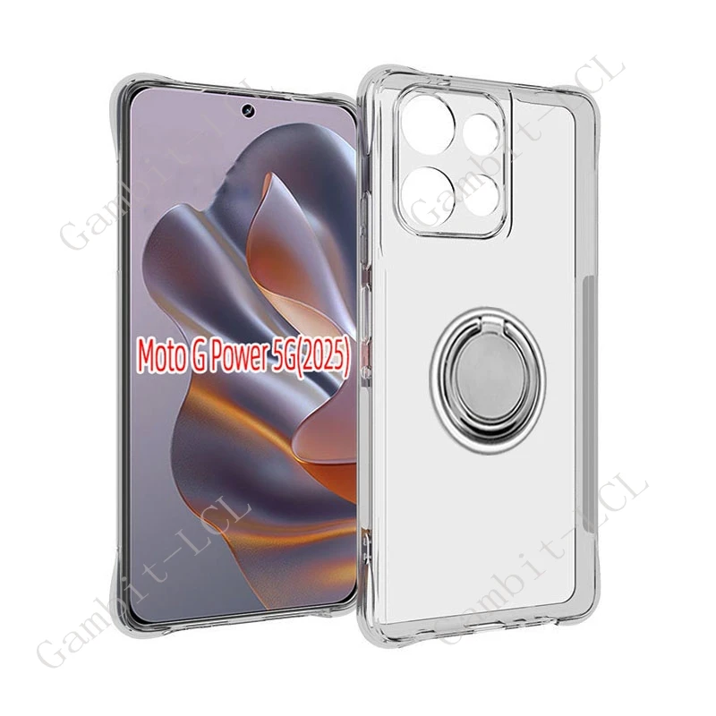 Enhanced Phone Case with Ring Holder - Shockproof Soft Back Cover