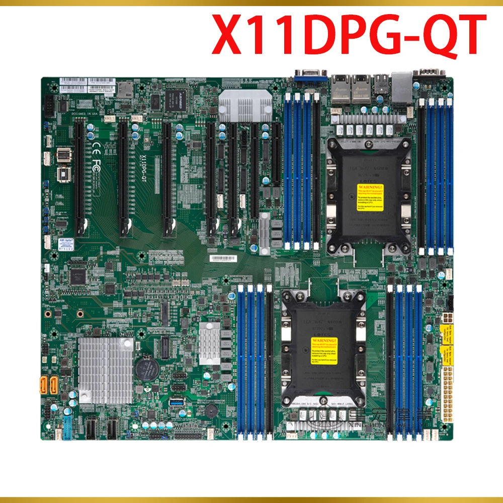 

For Supermicro GPU Server Motherboard 2nd Gen Xeon Scalable Processors LGA-3647 DDR4 PCI-E 3.0 M.2 IPMI2.0 X11DPG-QT