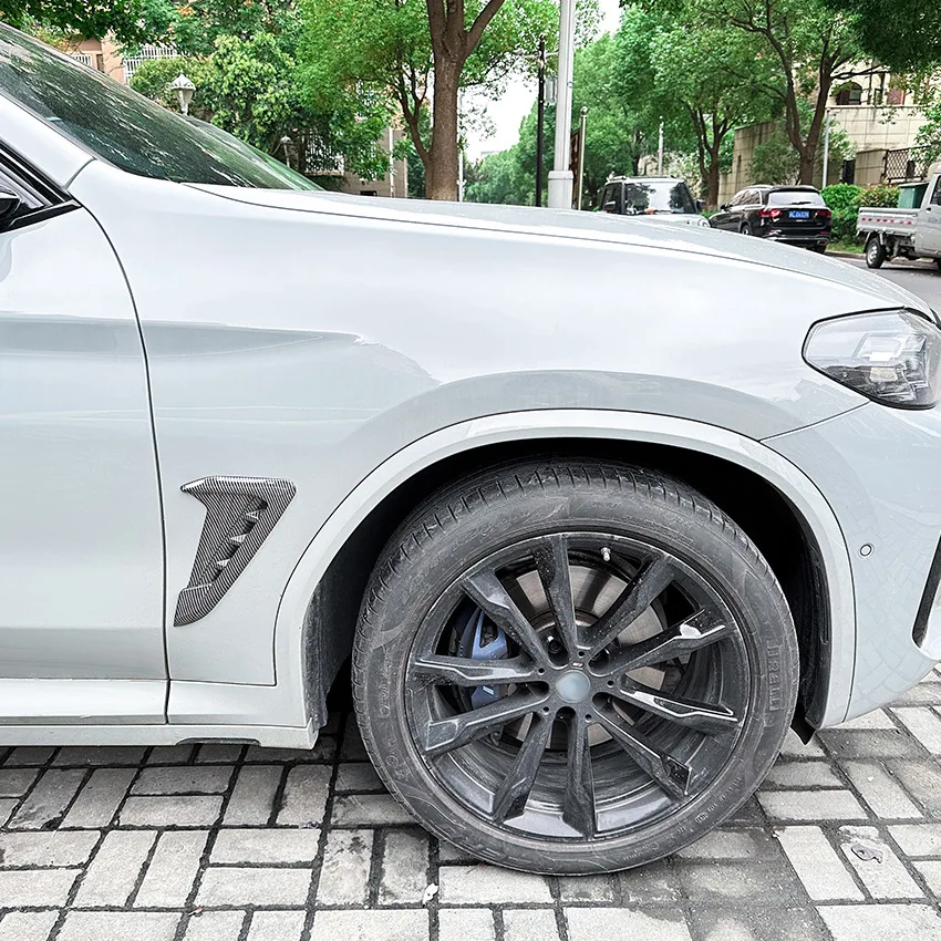 BMW X3 X4 G01 G02 M 스포츠 2018-2023+ 차량용 사이드 펜더 스포일러 윈드 나이프 사이드 길즈 에어 벤트 장 사이드 윙 스티커