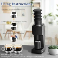 VS3 Coffee Bean Grinder Machine Electric Portable Household Coffee Grinder with Single Dose Hopper Cleaner Silicone Bellow 2