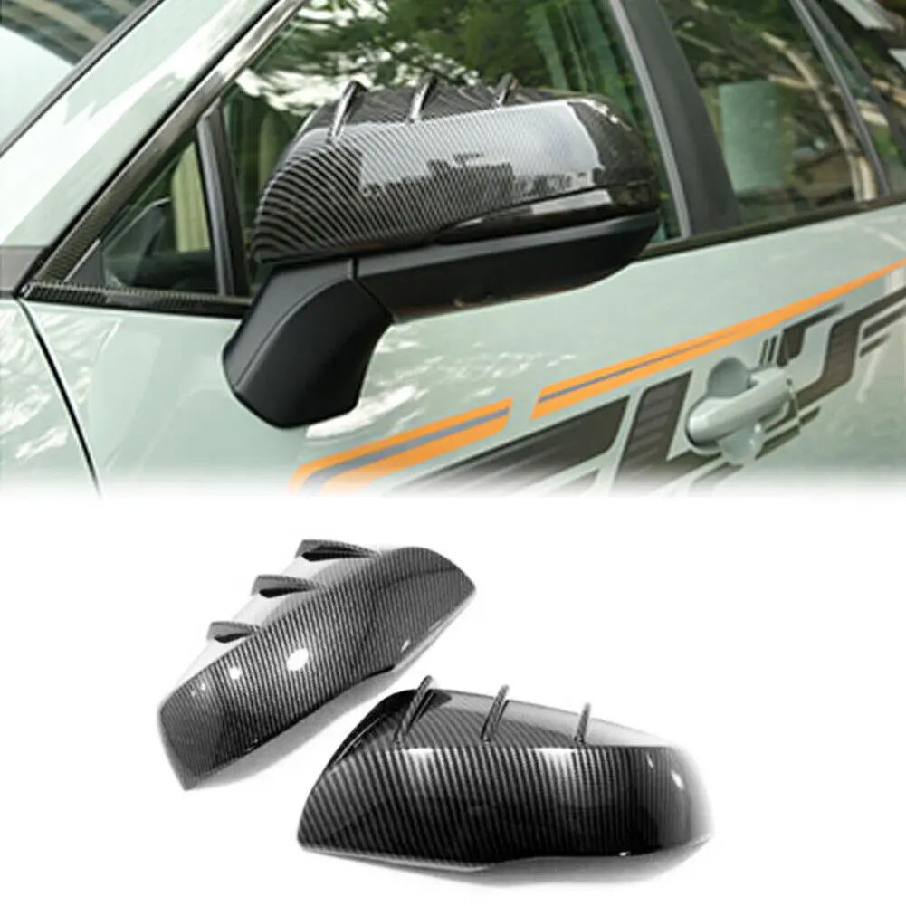 

For Toyota RAV4 2019-2021 Carbon Fiber Style Rearview Side Wing Mirror Covers