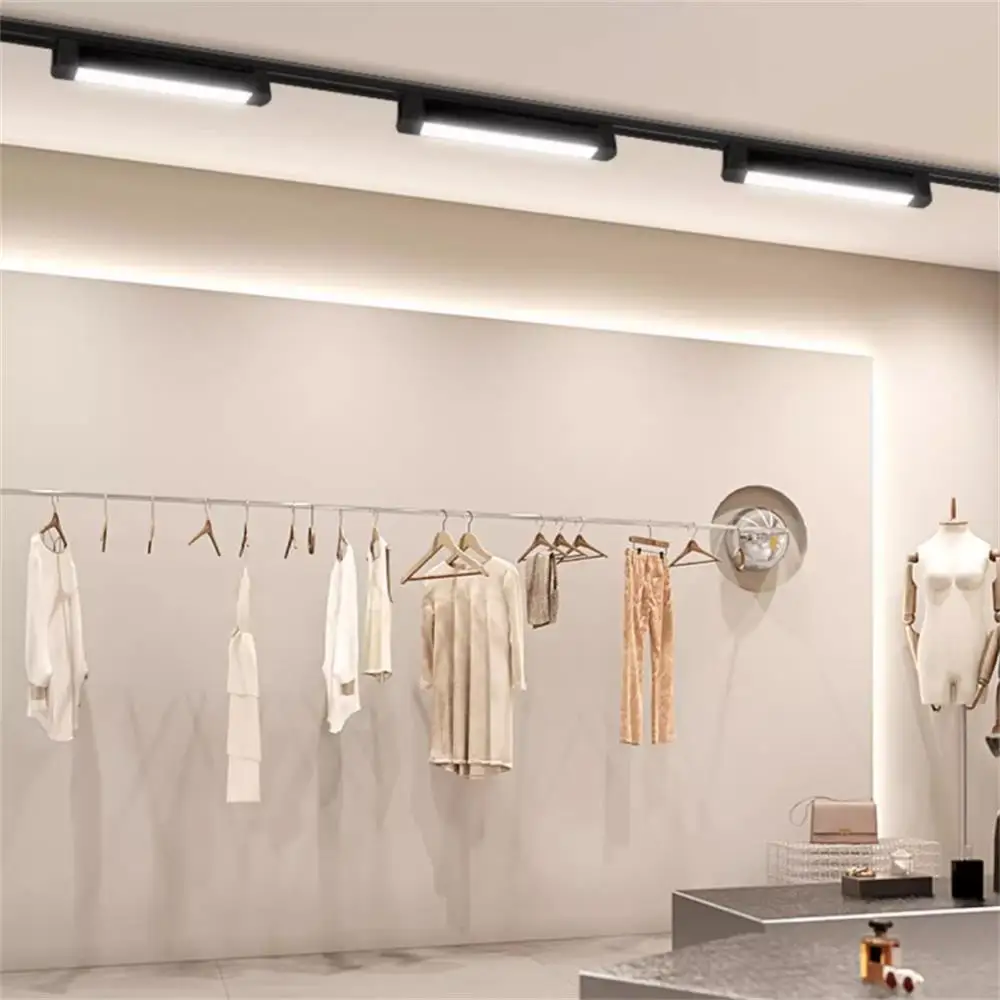 3-wire Long LED Track Light 10W 20W 30W 40W LED Flood Grille Guide Lamp Spotlight Indoor Lighting Fixture Home Decor Floodlight 6