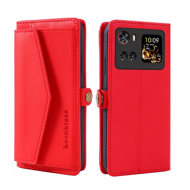 Leather Wallet Flip Phone Case - Elegant Book Style Holster Cover