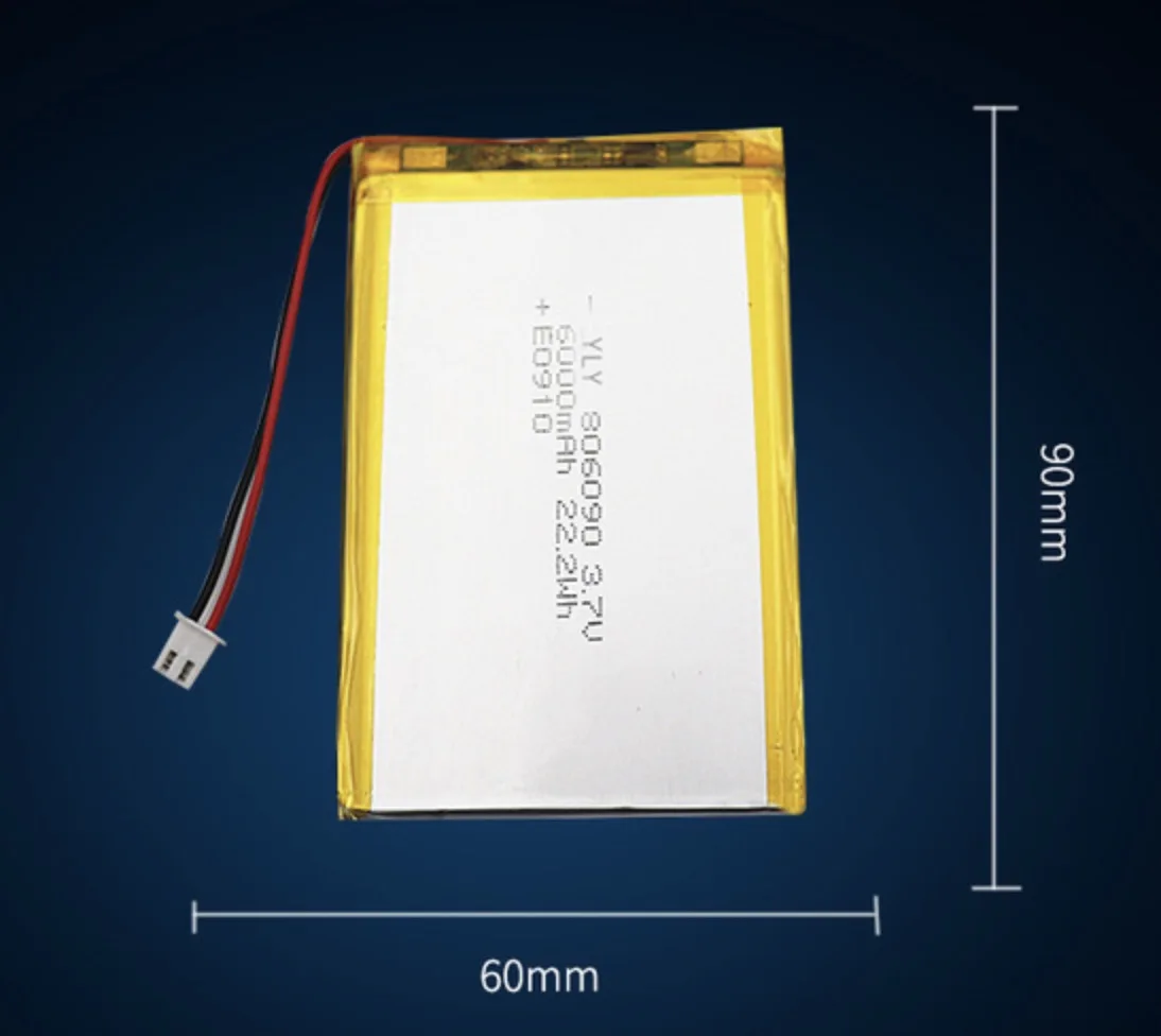 各種リチウムポリマー電池806090,6000mAh-3.7V,モバイル電源用