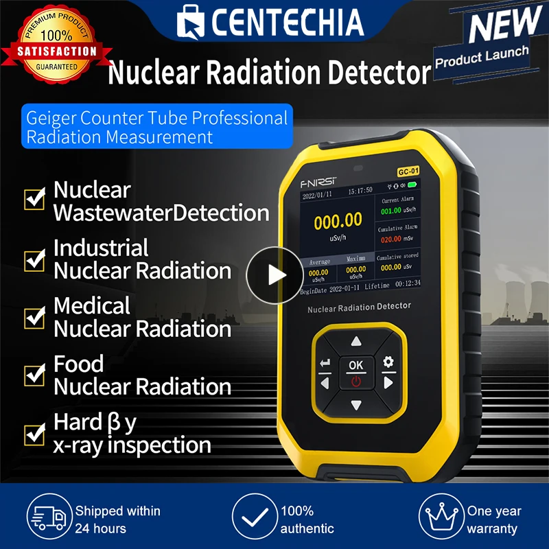 

FNIRSI GC-01 Nuclear Radiation Detector Geiger Counter Personal Dosimeter X-ray Γ-ray Β-ray Radioactivity Tester Marble Detector