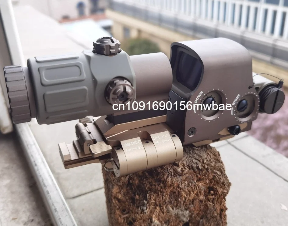 E0TECH 558 Holographic Collimator Red Dot Sight G43/G33 3X G45 5X Magnifier Airsfot Hunting Gear W/20mm Rail Mounts & QD Lever