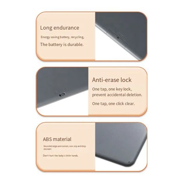 T10C!21 Inch Children's Drawing Board Learning Writing Board Monochrome Handwriting Graffiti Board 6